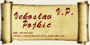 Vekoslav Pojkić vizit kartica